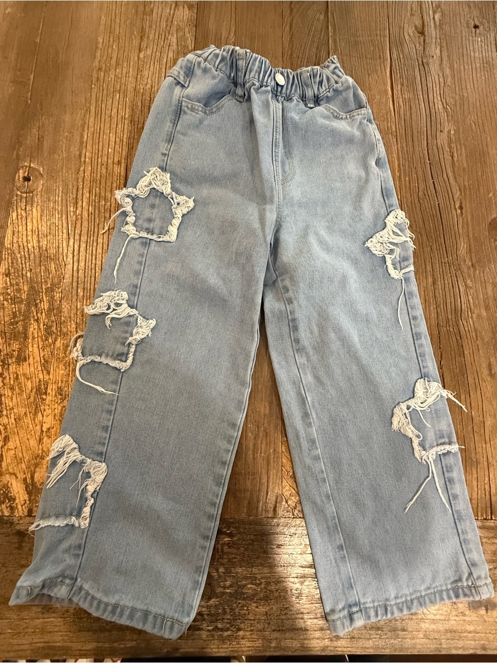 Light Blue Distressed Kids Jeans